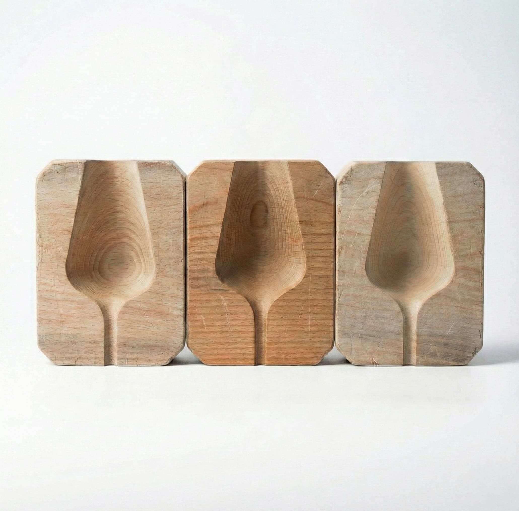 Drevené formy na sklárske poháre